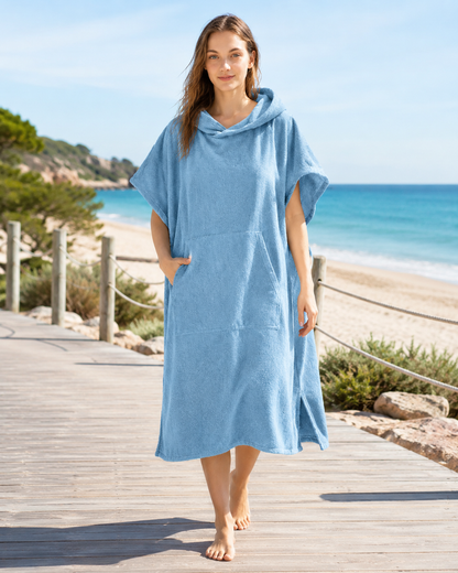 Hoodols Original Beach Towel Hoodie — full look