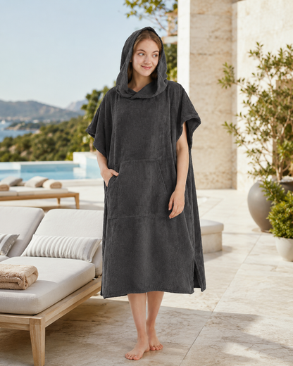 Hoodols towel hoodie — back view